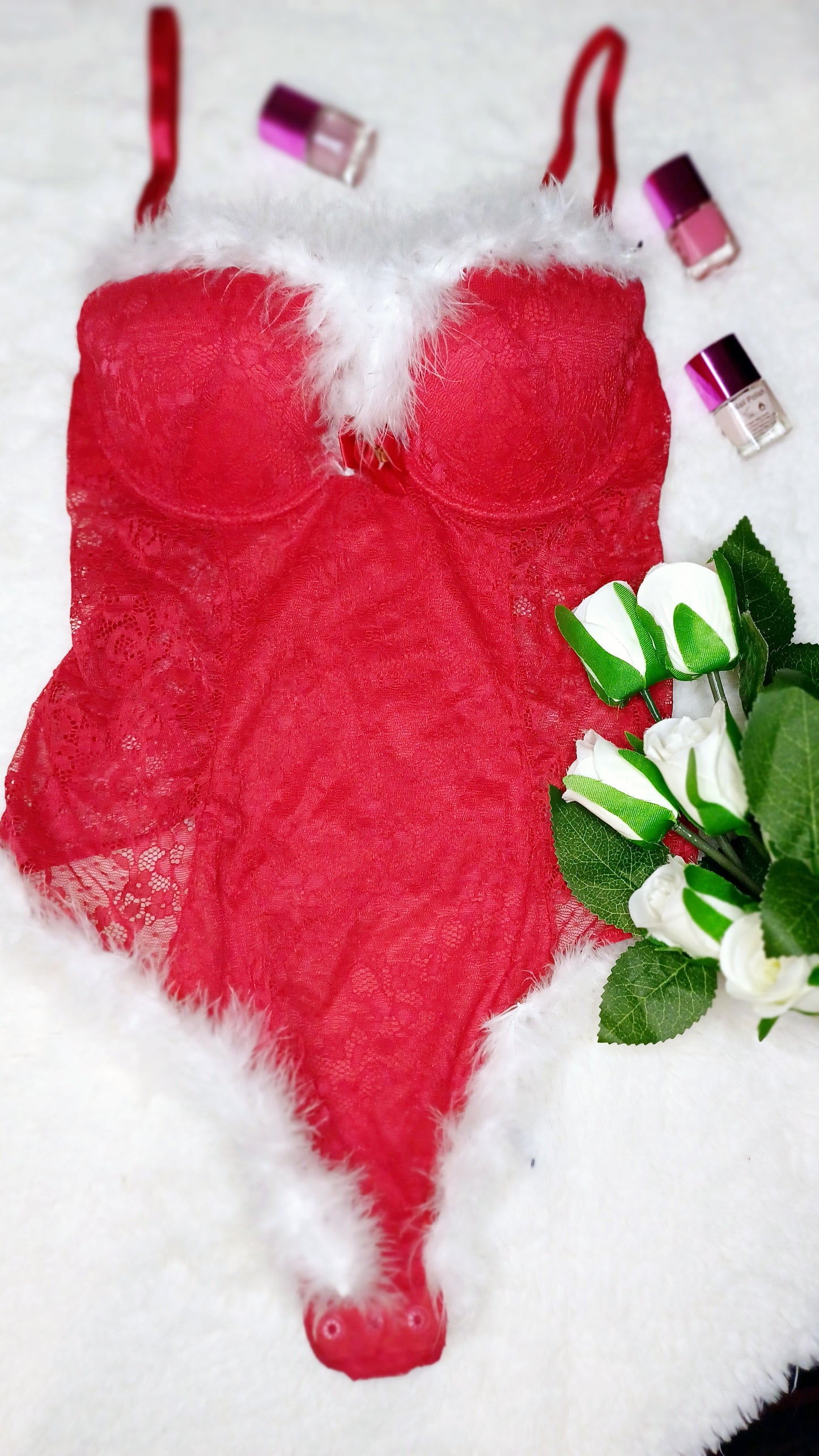 Body en dentelle rouge 85A