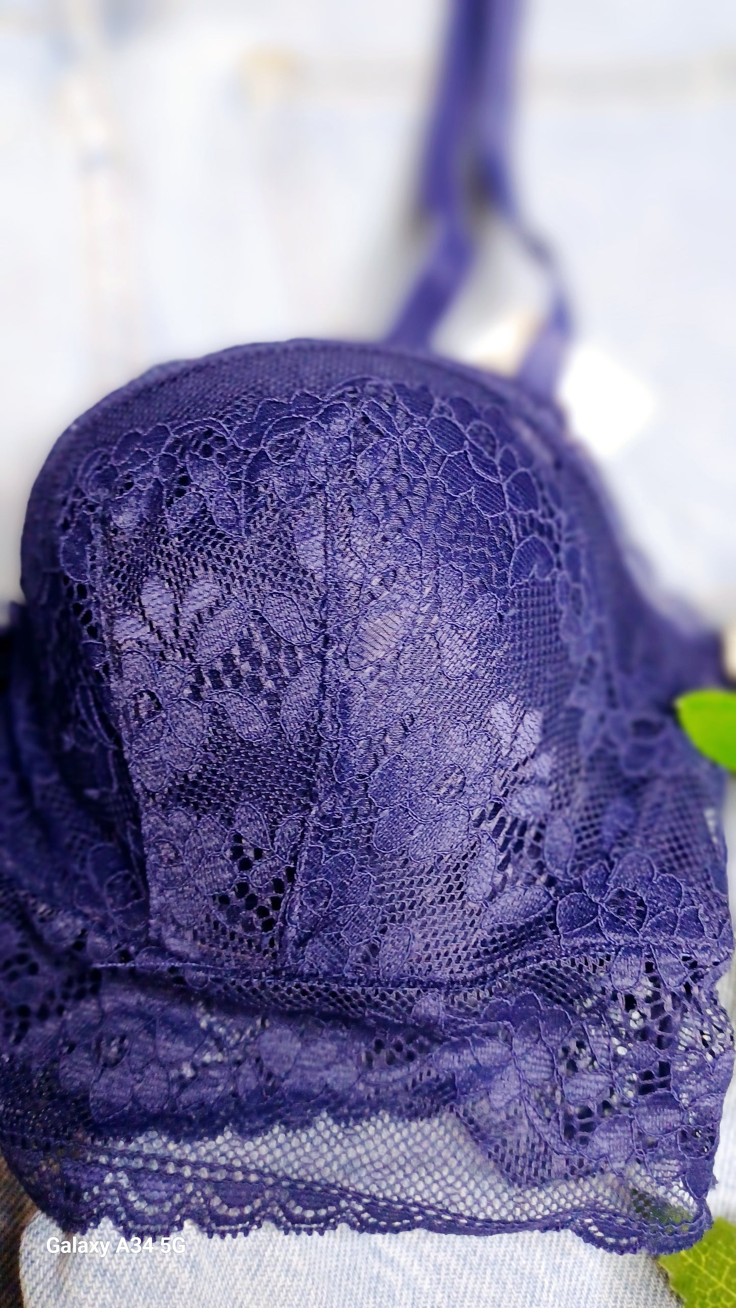 Soutien gorge bleu en dentelle 85A