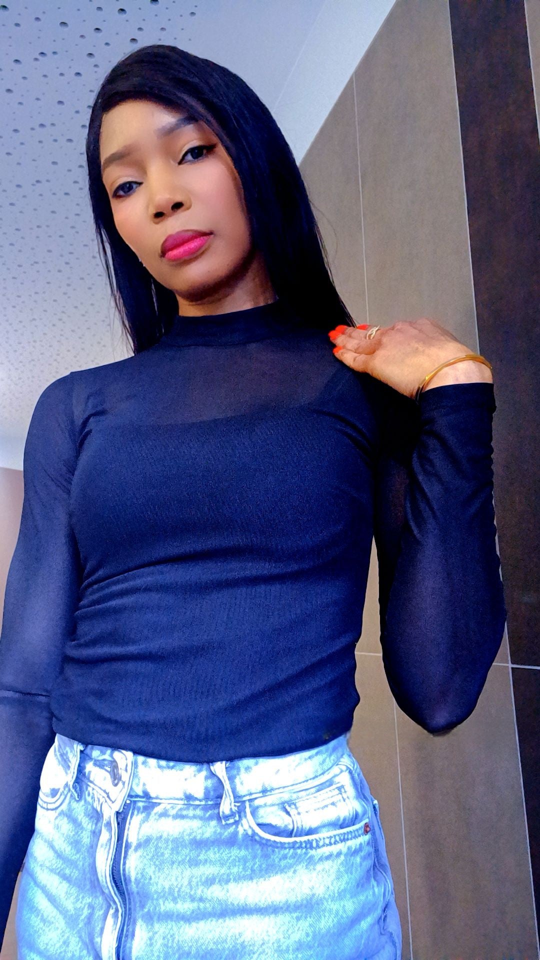 Body en tulle noir