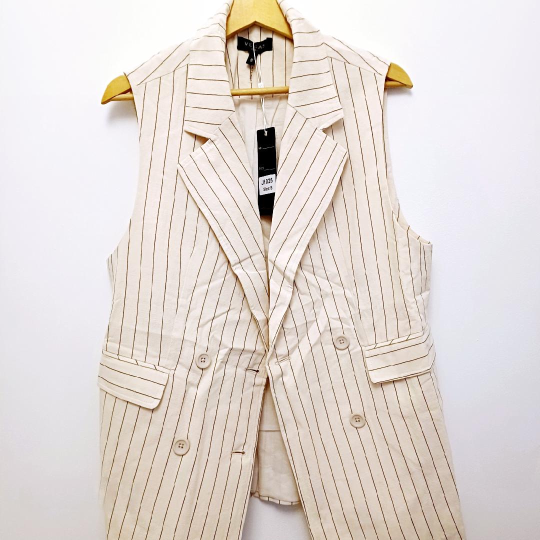 Ensemble gilet blazer sans manche