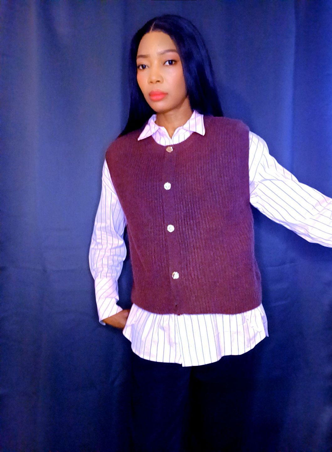 Gilet Marron Taille unique