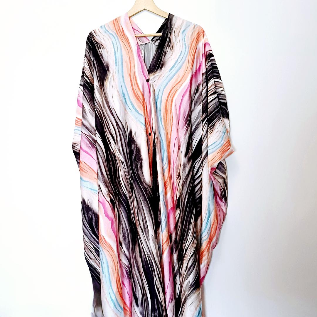 Robe Maxi Kaftan multicolore