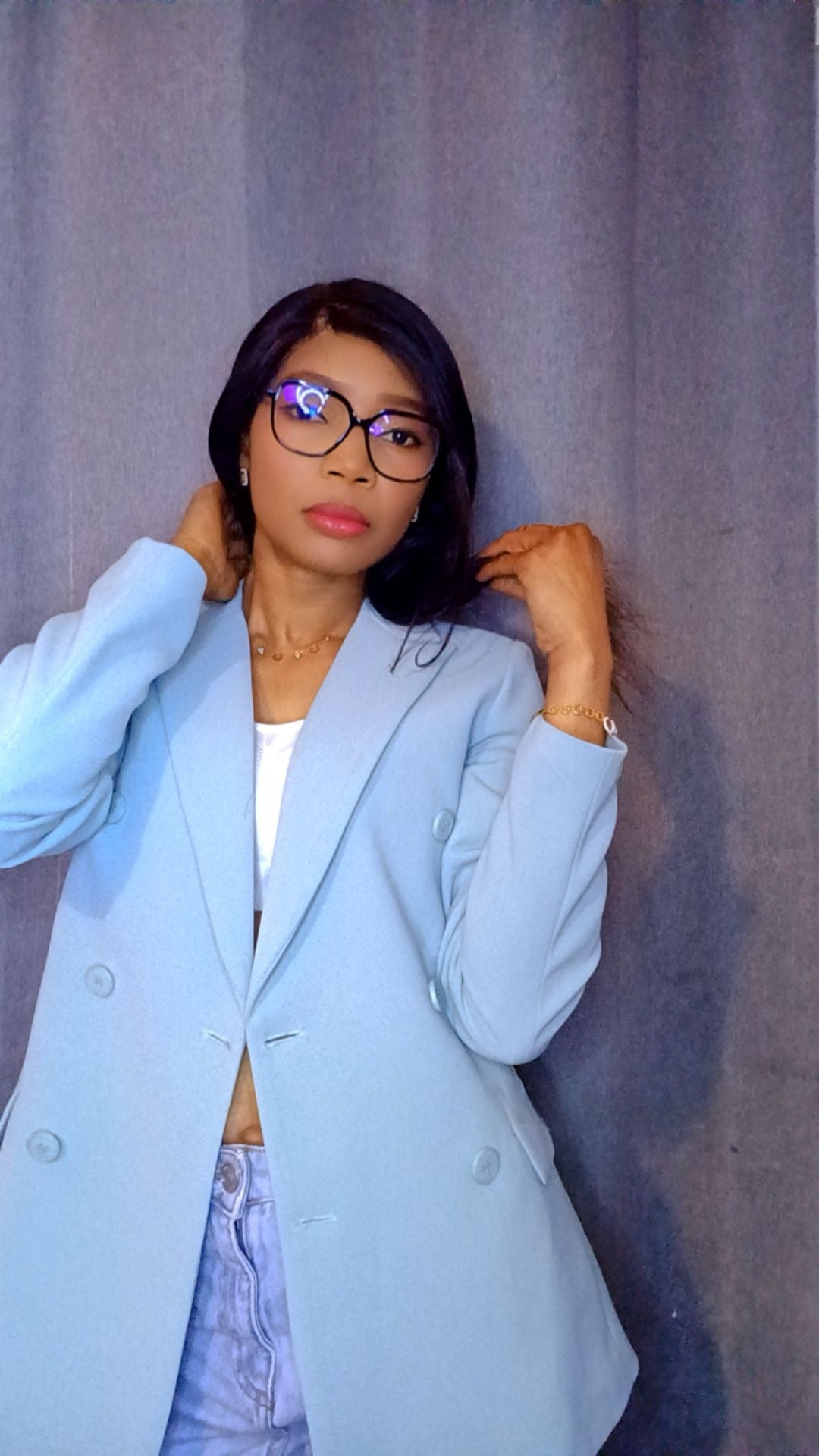 Blazer bleu clair