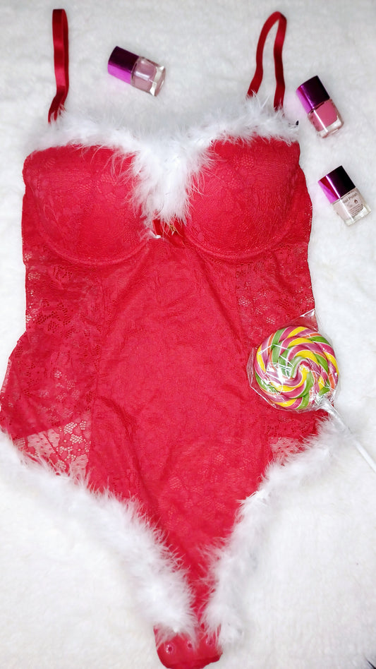 Body en dentelle rouge 85A