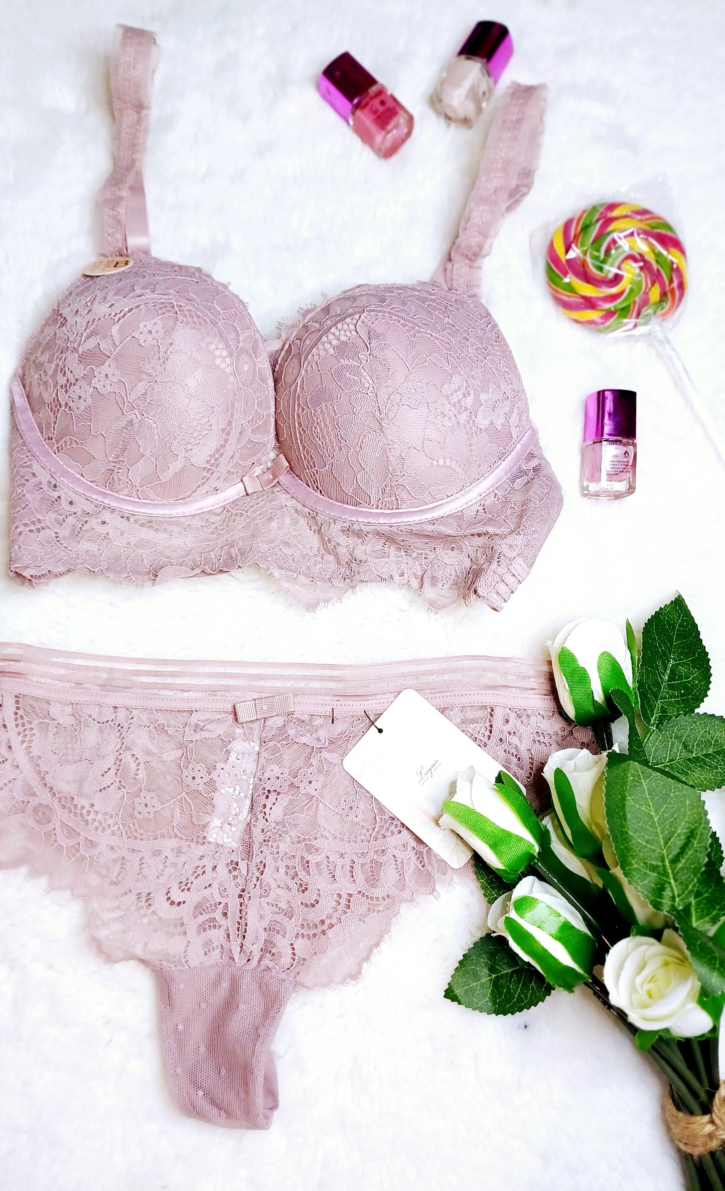 Ensemble deu6x piéces rose bonbon 95B