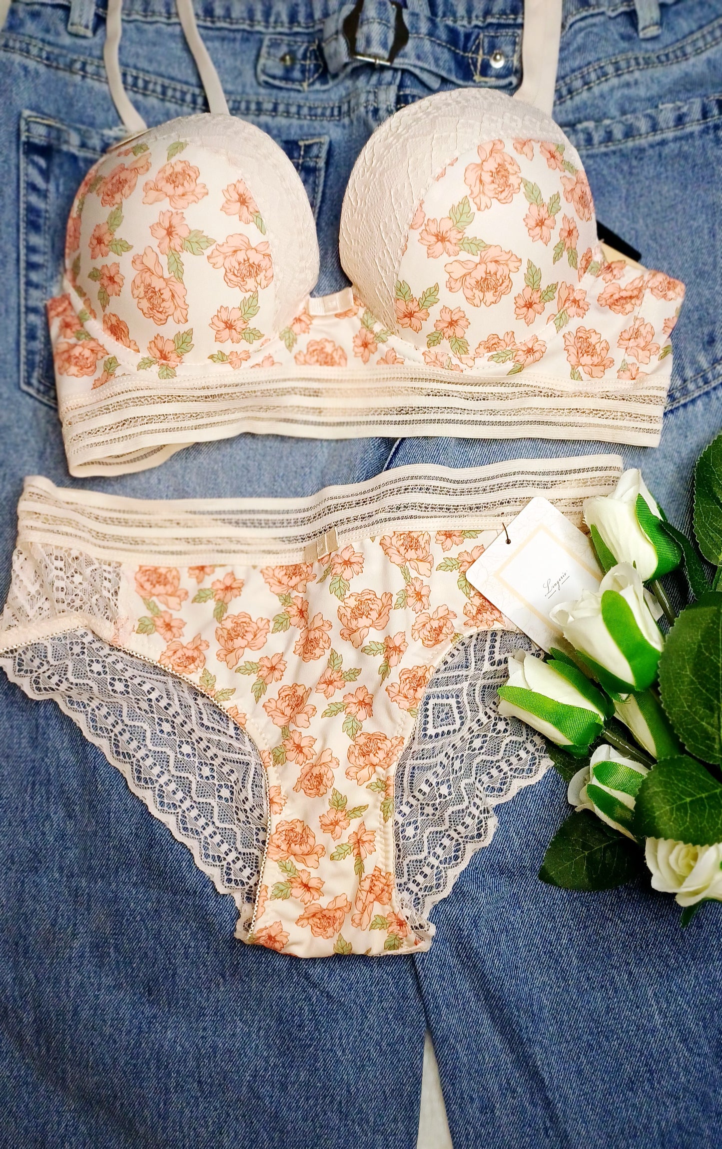 Ensemble deux pièces florales 90B
