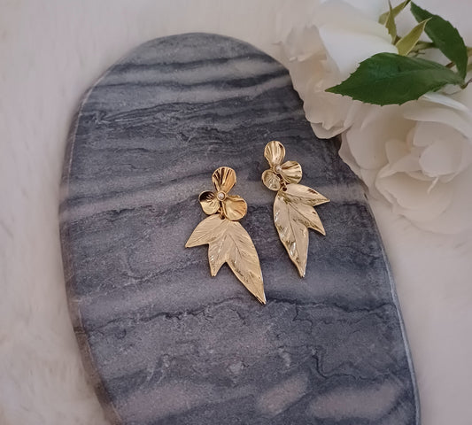 Boucles d'oreilles feuilles