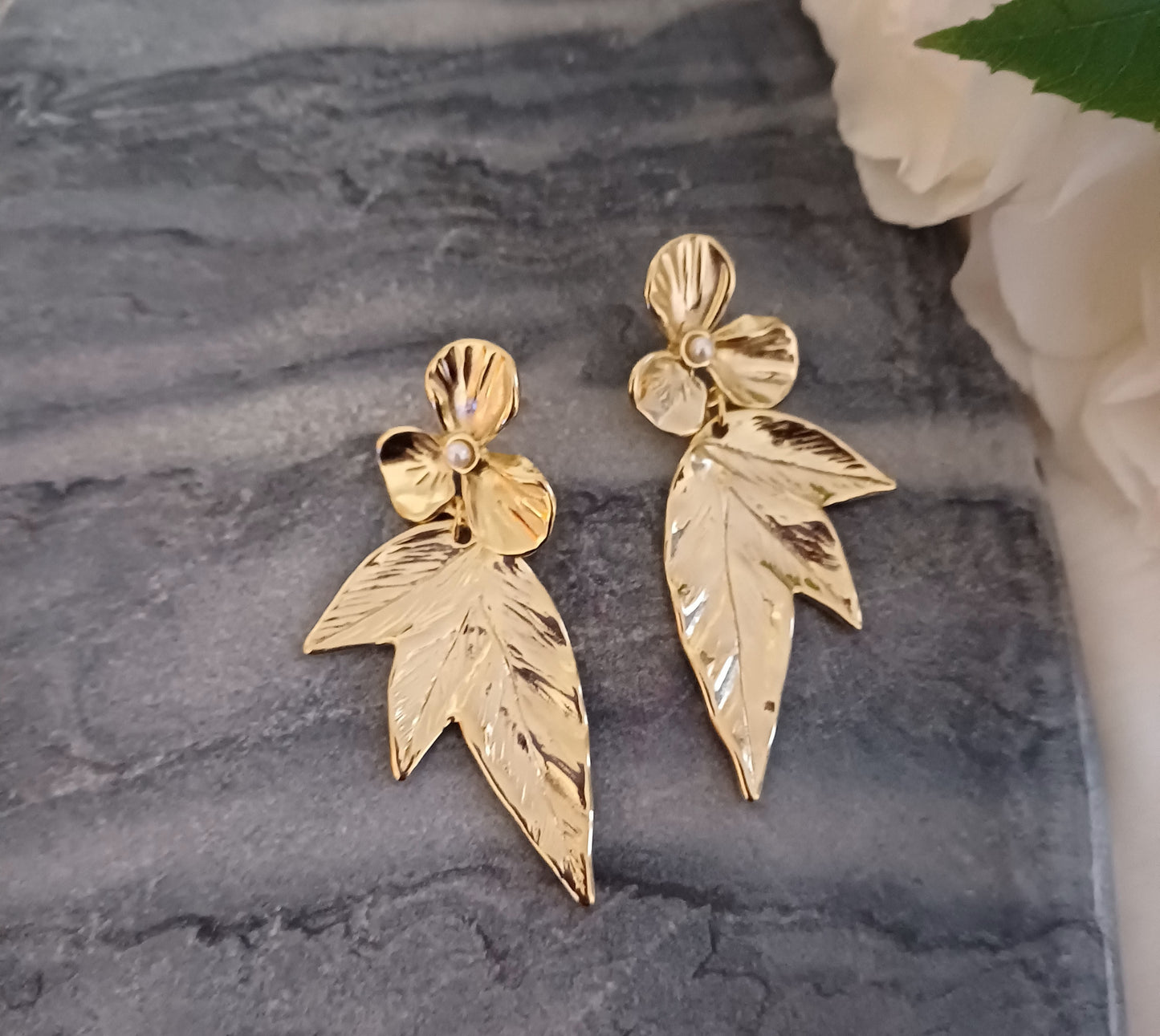 Boucles d'oreilles feuilles