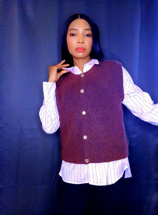 Gilet Marron Taille unique