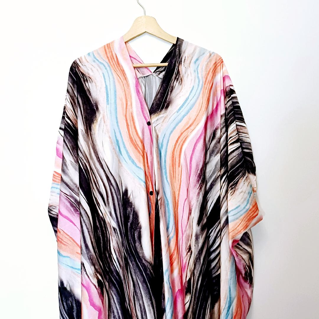 Robe Maxi Kaftan multicolore