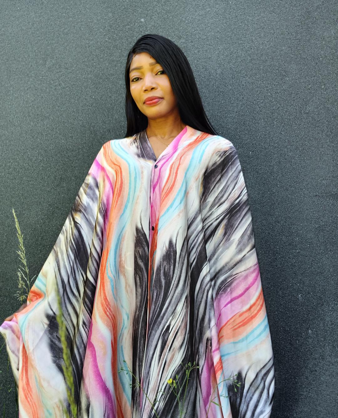 Robe Maxi Kaftan multicolore