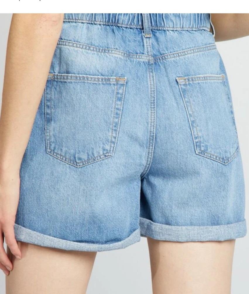 Short en jean taille élastique