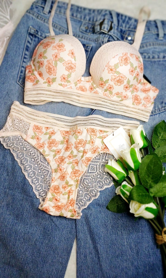 Ensemble deux pièces florales 90B